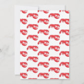 エレガント モダン レッドロブスター ボイルパーティー 招待状 (裏面)