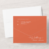 エレガント モダン ヴェローナ 日没 アーチ QR コード フォト オールインワン招待状 (裏面)