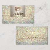 エレガント,モダン《写真》ぼけ味,ドーナツ,ベーカリー 名刺 (正面/裏面)