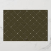 エレガント モダン 喜び コラージュ ホイル フォト ホリデー カード (裏面)