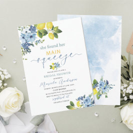 エレガント モダン 水彩画 愛する人 ブライダル シュー 招待状