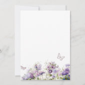 エレガント モダン  水彩蝶のキス 赤ちゃんS 招待状 (裏面)