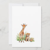 エレガント モダン 水彩 ワイルドワン ベビーシャワー 招待状 (裏面)