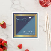 エレガント&モダン 2トーン青結婚s スタンダードカクテルナプキン (インサイチュ)