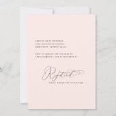 エレガント&モダン B/Wフォト赤面ブライダルシャワー 招待状 (裏面)