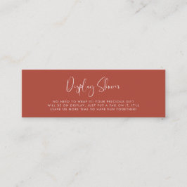 エレガント&モダン Terracottaディスプレイシャワーカード スキニー名刺