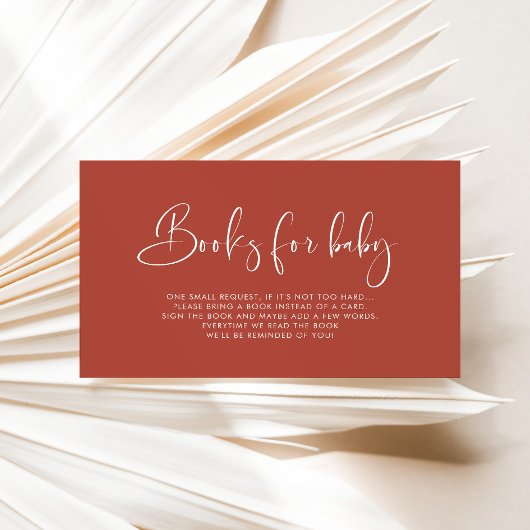 エレガント&モダン Terracottaブックリクエストカード エンクロージャーカード