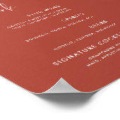 エレガント&モダンTerracottaの結婚バー ポスター (角)