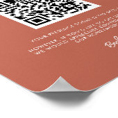 エレガント&モダンterracottaハネムーン基金QRコード ポスター (角)