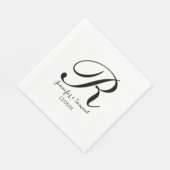 エレガント&モノグラコンテンポラリーム&デイトナプキン スタンダードランチョンナプキン (角)