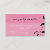 エレガント; モノグラムの華麗さ 名刺 (裏面)