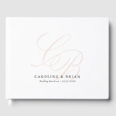 エレガント、モノグラム結婚、 ゲストブック (正面)