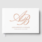 エレガント、モノグラム結婚、 ゲストブック (正面)