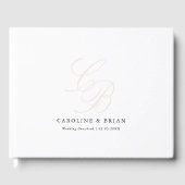 エレガント、モノグラム結婚、 ゲストブック (正面)