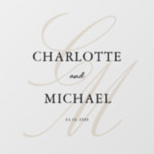 エレガント、モノグラム、スクリプトフォント ウィンドウサイン (シート)