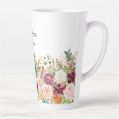 エレガント モノグラム 水彩 薔薇 花園 カフェラテマグ (右)