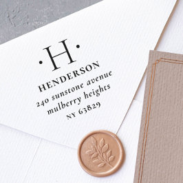 エレガント&モノグラモダンムファミリー差出人住所 ラバースタンプ