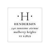 エレガント&モノグラモダンムファミリー差出人住所 ラバースタンプ (インプリント)