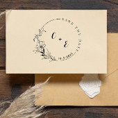 エレガント&モノグラモダンム日付の保存イニシャル セルフインキングスタンプ