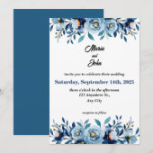 エレガント ユニーク シック ロマンティック ミニマリスト クラシック 招待状 (正面/裏面)