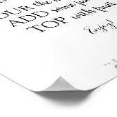 エレガント ユーカリ ミモザ バー ドリンク サイン (角)