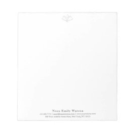 エレガント ヨガ 教師 グレー ロータス フラワー ノートパッド