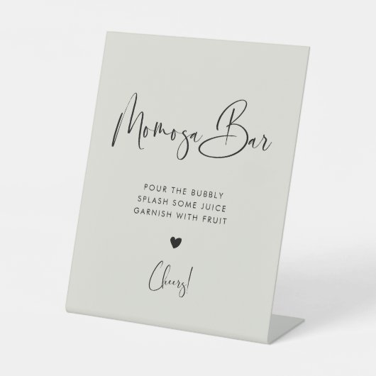 エレガント&ライトサモダンージグリーンモモモモザバー 台座サイン (正面)