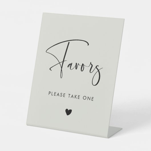 エレガント&ライトサモダンージグリーン結婚式の引き出物 台座サイン (正面)