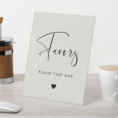 エレガント&ライトサモダンージグリーン結婚式の引き出物 台座サイン (インサイチュ)