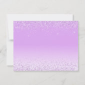 エレガント ライトパープル 出欠カード (裏面)