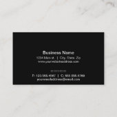 エレガント、ライトピンクと黒の垂直ストライプ色 名刺 (裏面)