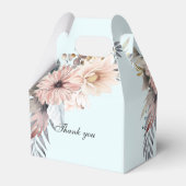 エレガント、ライトブルー & パステル ボーホー ブライズシャワー フェイバーボックス (裏面サイド)