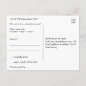 エレガント&ラグジュアリーな「RSVP」ポストカード ポストカード (裏面)