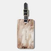 エレガント ラグジュアリー グリッター マーブル ラゲッジタグ (正面縦)