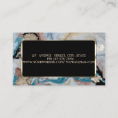 エレガント ラグジュアリー スタイリッシュ モダン ロータス マーブル 名刺 (裏面)