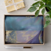 エレガント ラグジュアリー パープルとゴールドのフラワーデコパージュ 薄葉紙 (ギフト)