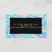 エレガント ラグジュアリー モダン ホログラフィック 名刺 (裏面)