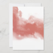 エレガント，ラストオレンジ赤面ピーチボタニカル結婚ズ 招待状 (裏面)