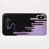エレガント ラベンダー ドリップス Case-Mate iPhoneケース (裏面(横))