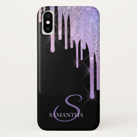 エレガント ラベンダー ドリップス Case-Mate iPhoneケース (裏面)