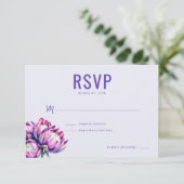エレガント ラベンダー フラワー RSVP (スタンド正面)
