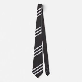 エレガント&ラミニマルイン付きブラックタイ ネクタイ