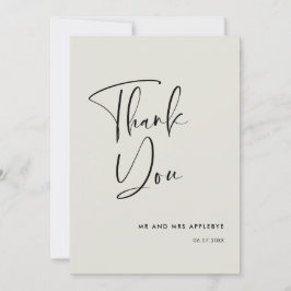 エレガント&ラモダンイトセージ結婚のサンキューカード 招待状