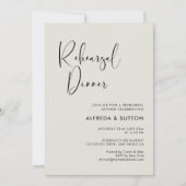 エレガント&ラモダンイトセージ緑リハーサル 招待状 (正面)