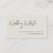 エレガント&ラモダンット結婚セージのウェブサイトカード エンクロージャーカード (正面)