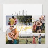 エレガント リジョイス 2 ゴールド クリスマス 4 フォト コラージュ (正面/裏面)