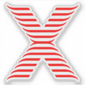 エレガント リボンライン レターX モノグラム シール (正面)