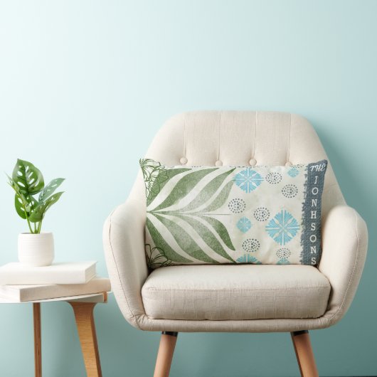 エレガント リーフ ファミリー ネーム アクセント ピロー (椅子)