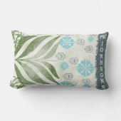 エレガント リーフ ファミリー ネーム アクセント ピロー (正面)