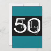 エレガント、レトロの第50誕生日の招待状 招待状 (裏面)
